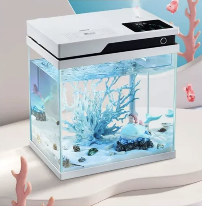 ตู้เลี้ยงปลา มีระบบกรองในตัว ตู้ปลาตั้งโต๊ะ Smart aromatherapy fish tank