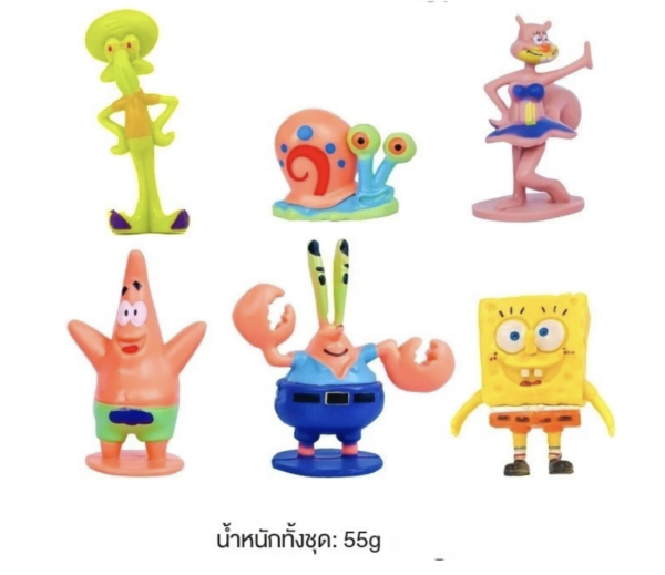 ถังปลา Aquarium ตกแต่งภูมิทัศน์จี้ SpongeBob SquarePants พาย Big Star Crab Boss เค้กตกแต่ง Orna - Image 2