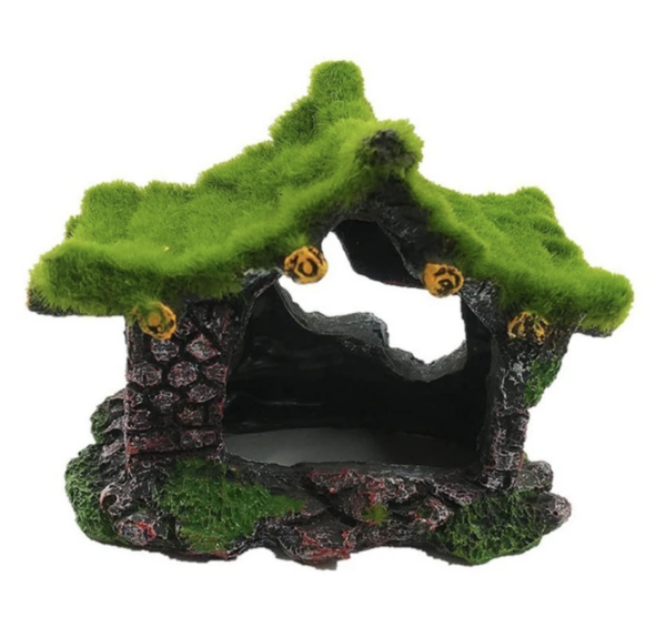 Aquarium Decoration House Resin Hollow Hiding House, Beta Fish Log Driftwood Accessories Cave Decoration Tank - Image 2