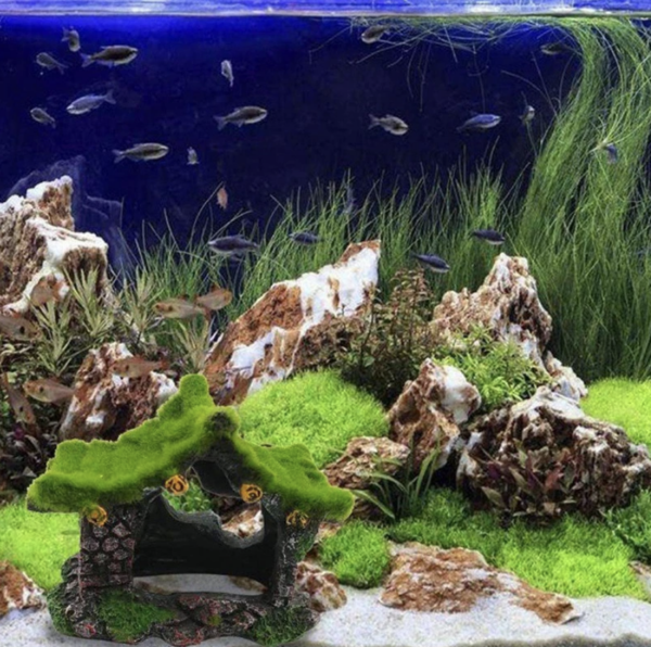 Aquarium Decoration House Resin Hollow Hiding House, Beta Fish Log Driftwood Accessories Cave Decoration Tank - Image 3