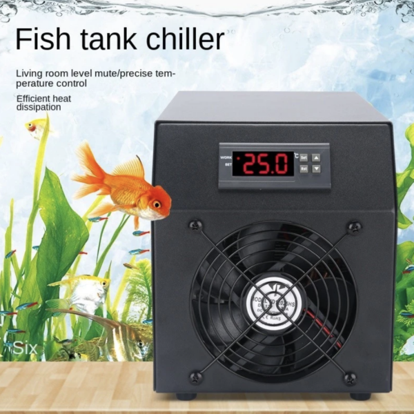 ใหม่ 200W Aquarium Water Chiller Sustainable Refrigeration 60L Fish Tank Cooler Heater System 10-40℃ อุปกรณ์อุณหภูมิคงที่